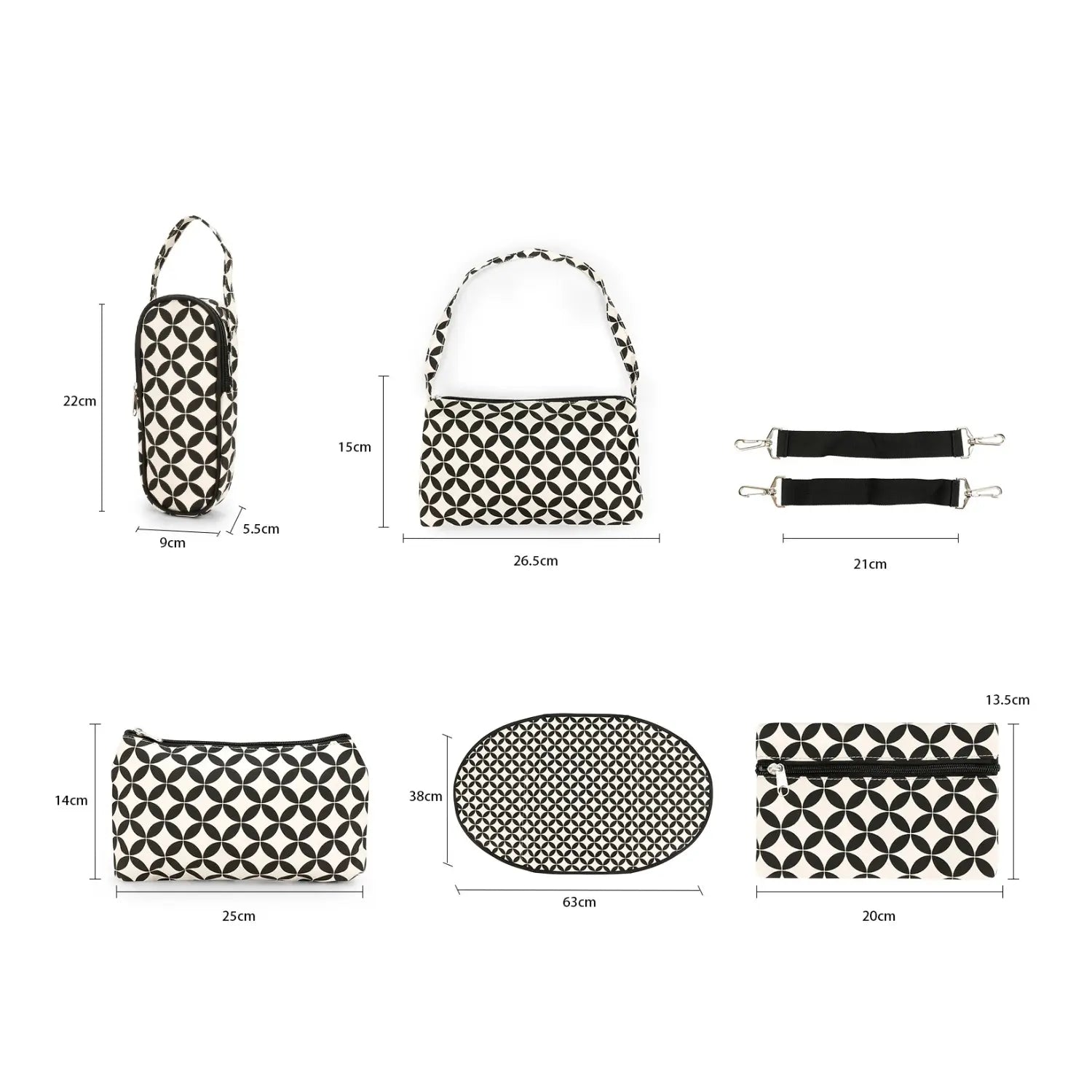 Sac à langer motif flèches style tribal moderne

