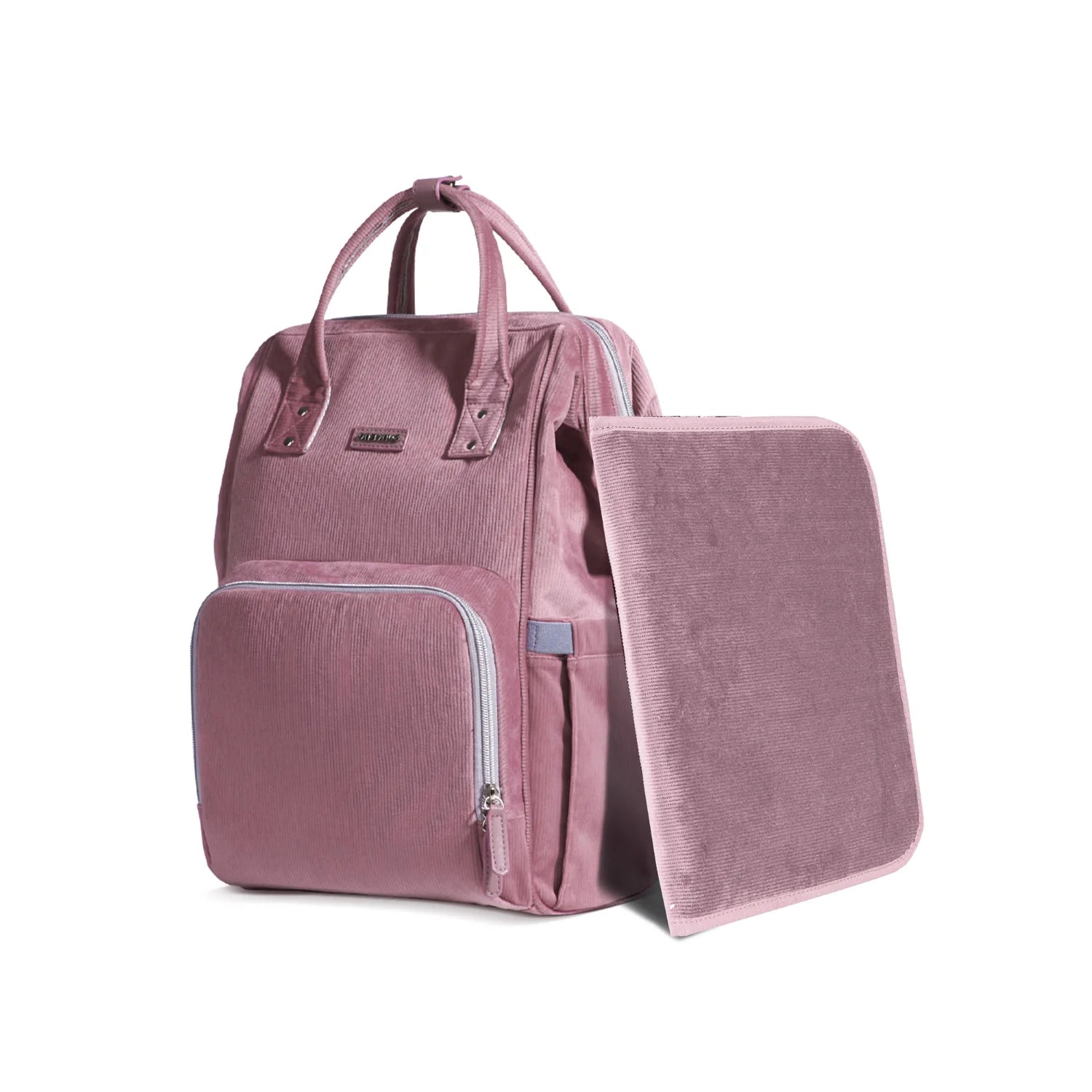 Sac à langer élégant et spacieux, avec multiples rangements et matelas à langer coordonné inclus

