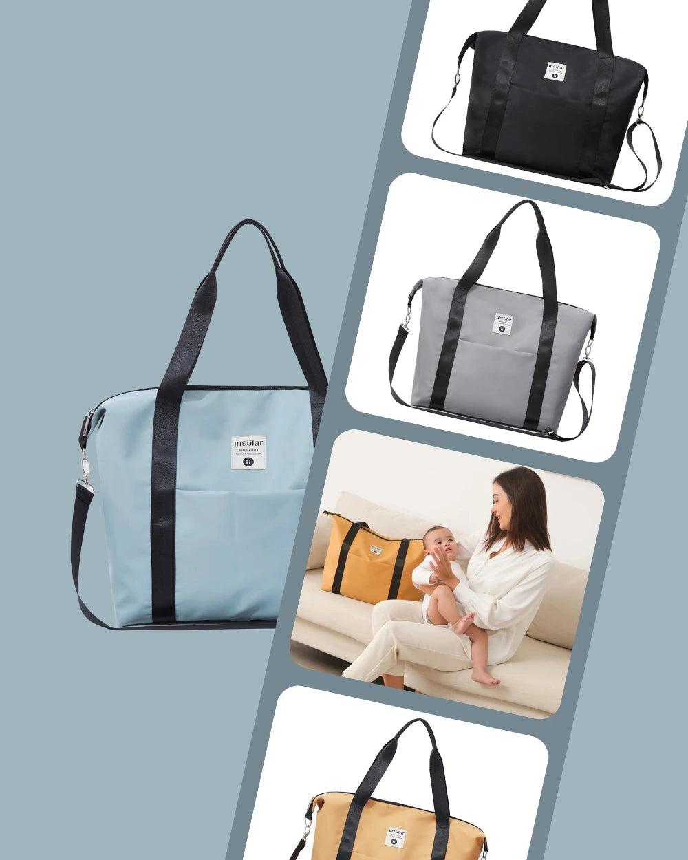 Sac à langer Milo avec poches multiples et accessoires inclus