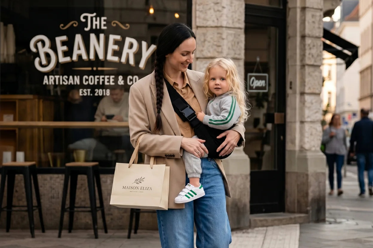 Écharpe de portage physiologique pour nouveau-né : découvrez notre collection de porte-bébé ergonomique Goodnvibes pour un portage naturel, confortable et sécurisé