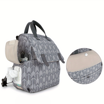 Geometric Pattern Diaper Backpack