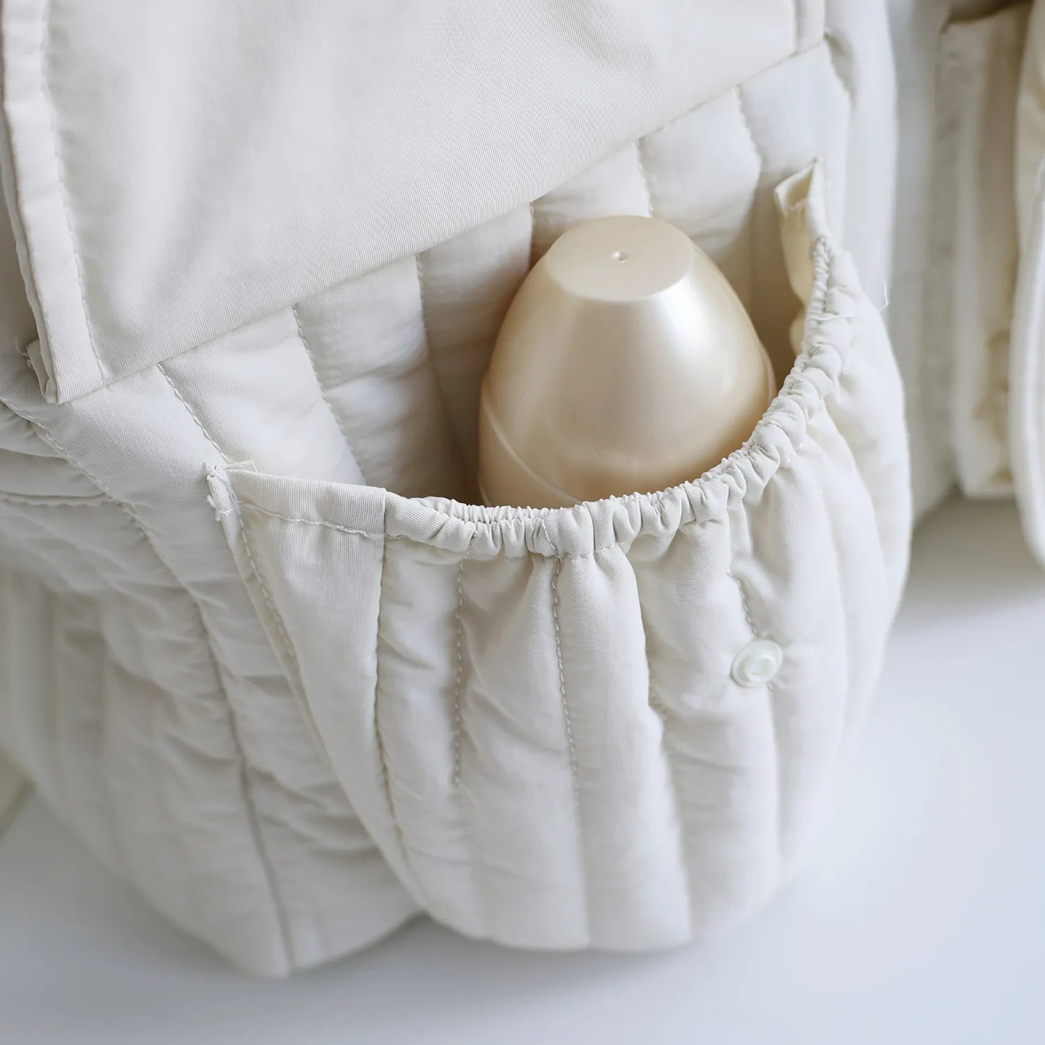 Sac à langer bébé GoBaby beige lin – style neutre et élégant pour parents modernes