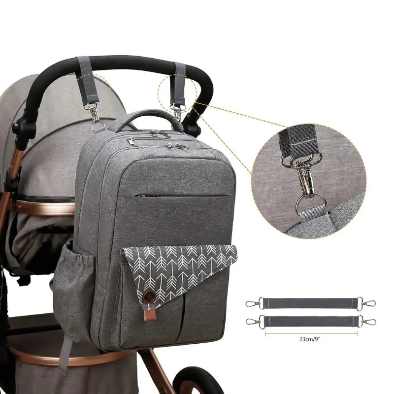 Sac à langer Évasion avec bretelles épaisses et dos respirant pour un port confortable

