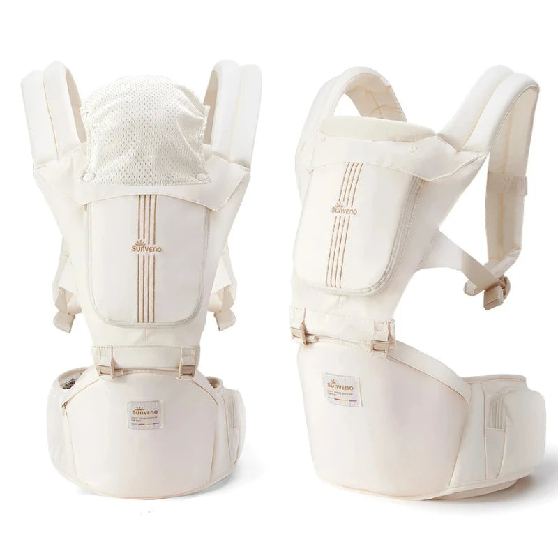 Porte-bébé avec coussin de soutien pour tête et nuque de bébé

