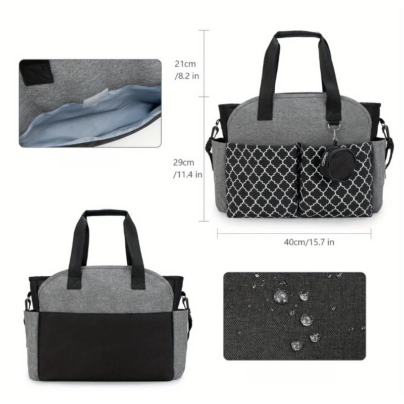 Parent portant le sac à langer CosyGo avec sangle ajustable

