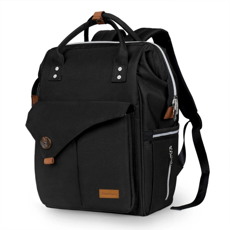 Poche arrière zippée anti-vol du sac à langer UrbanNest, pratique pour sécuriser portefeuille et téléphone.