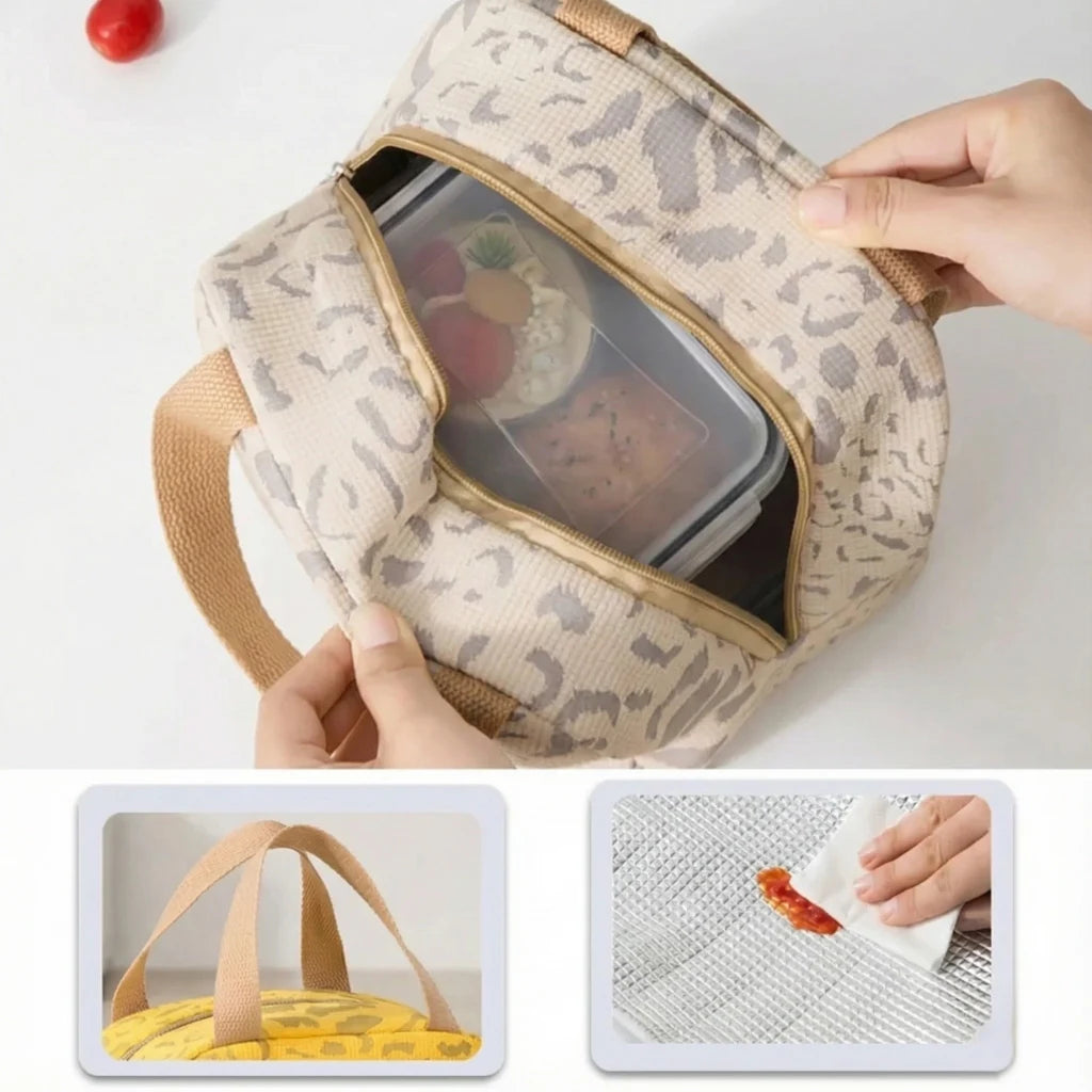 Lunch bag DailyLunch spacieux et facile à nettoyer avec chiffon doux