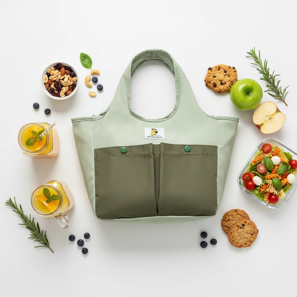 Sac lunch femme pratique avec poches avant et doublure thermique