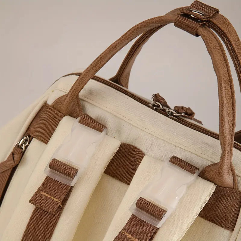 Sac à langer en canvas facile à nettoyer et confortable à porter

