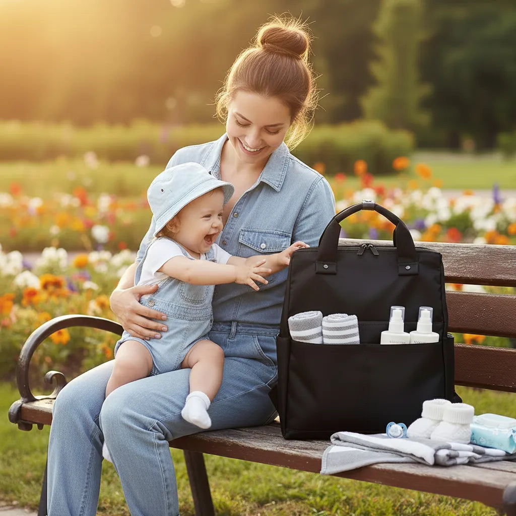 Le Sac à langer Noa combine élégance, praticité et légèreté.