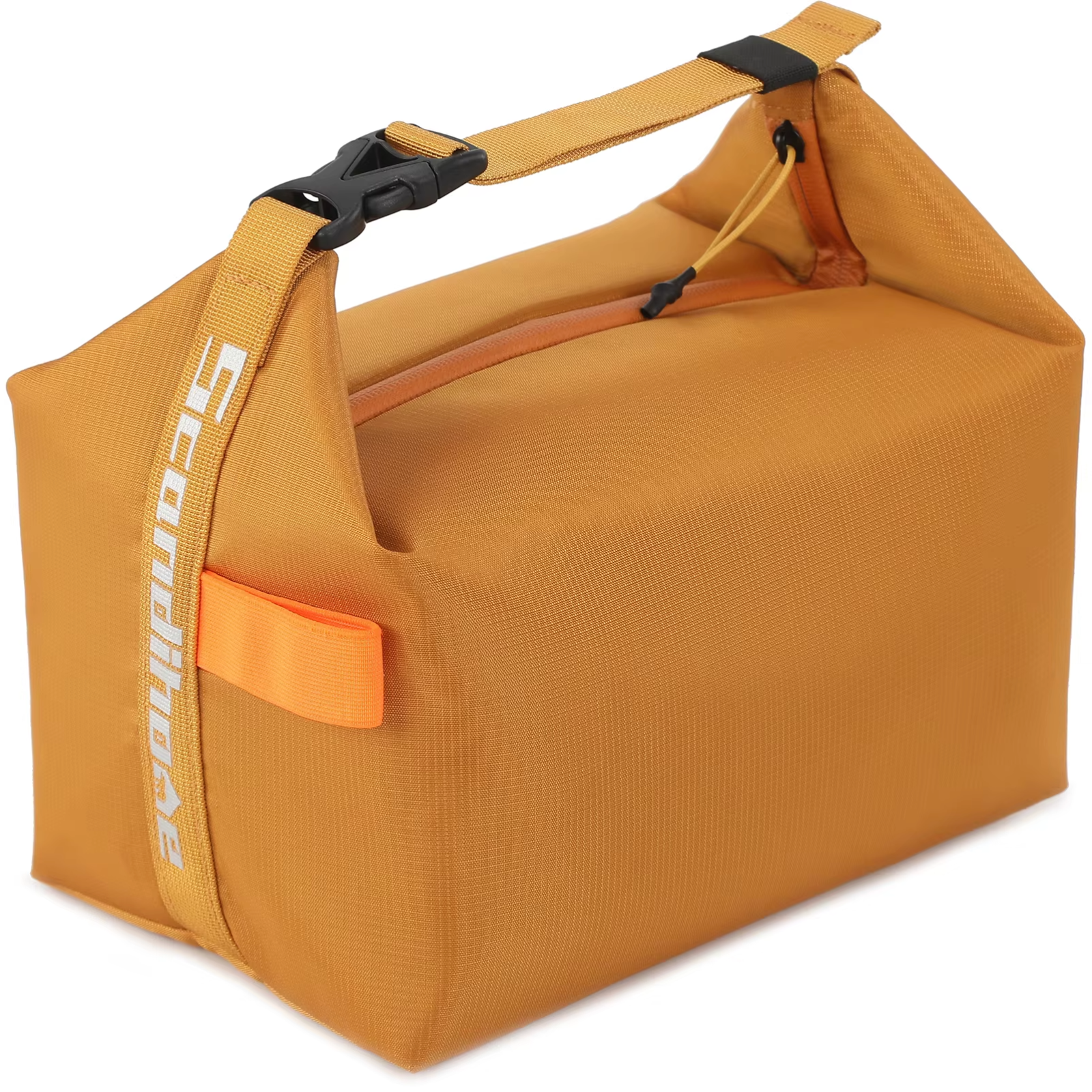 Lunch bag en polyester haute qualité, grande capacité pour repas complets, s'enroule en 5 secondes – 25x16 cm ouvert, 22x7 cm enroulé jaune