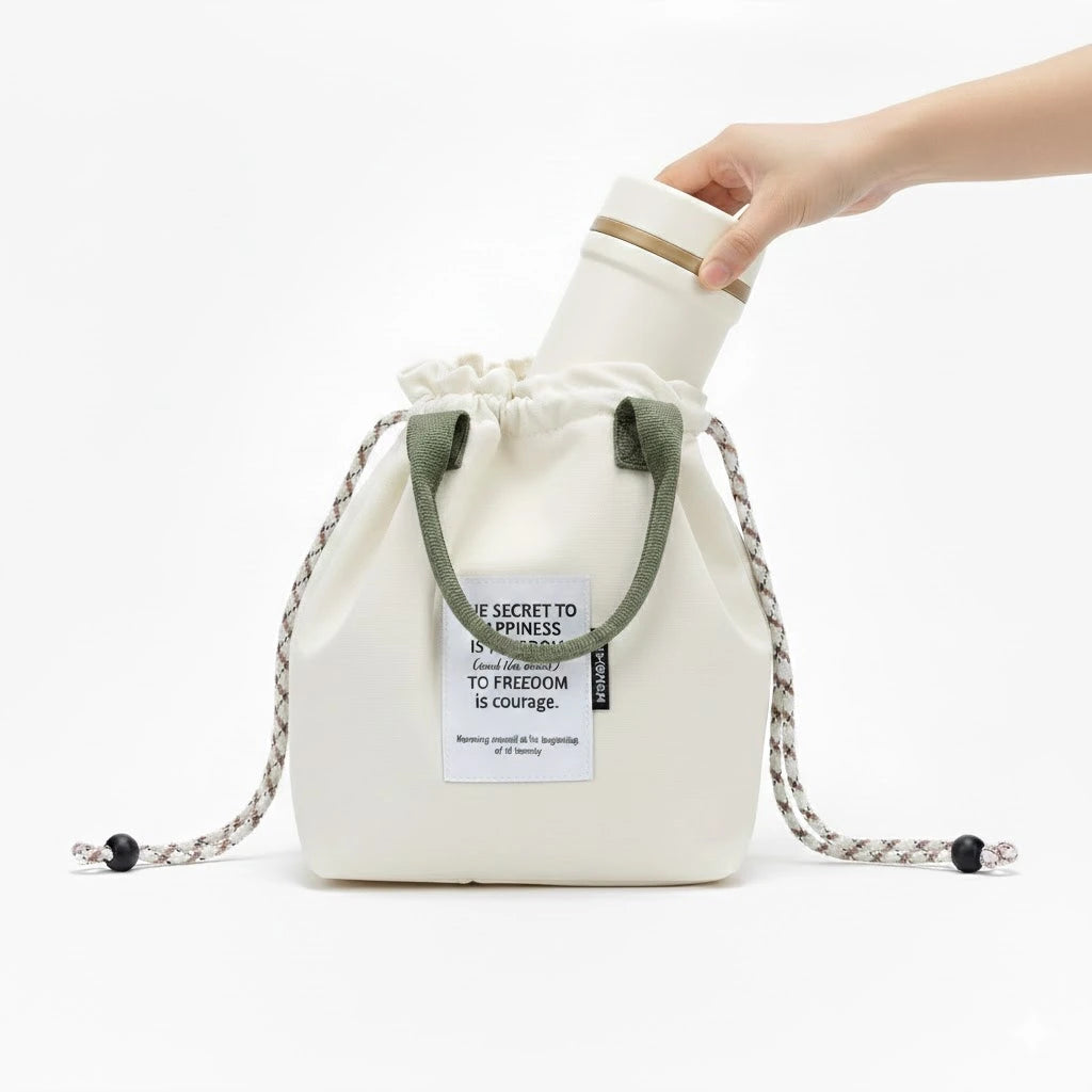 Lunch bag isotherme PureGo avec lunch box FreshMeal en acier inoxydable pour repas chaud nomade élégant et pratique