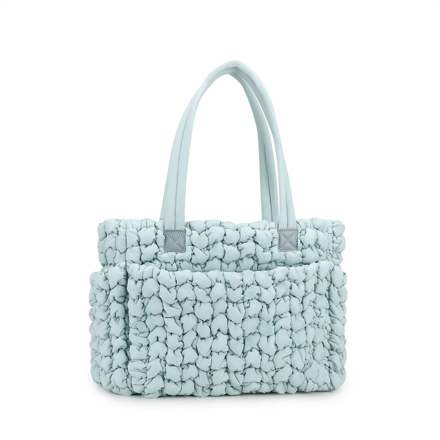 Sac à langer Milky bleu ciel matelassé pour maman chic - Goodnvibes.