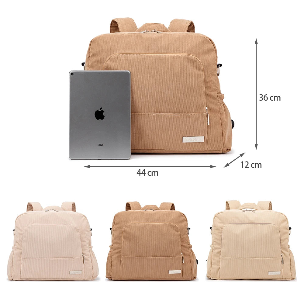 Corduroy Diaper Backpack