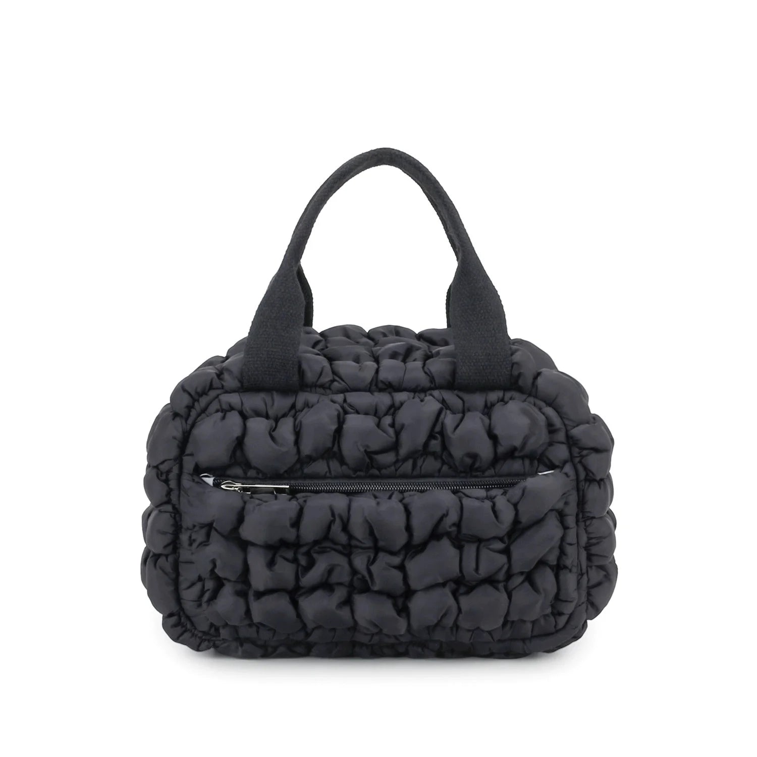 Lunch bag Cloudy avec sangle en coton tissé et finition matelassée