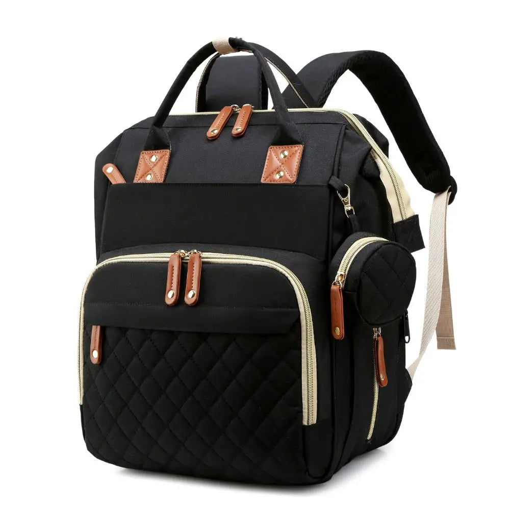 Sac à dos à langer Globe-Trotters en tissu polyester léger, 42x32x23 cm, avec tapis à langer intégré