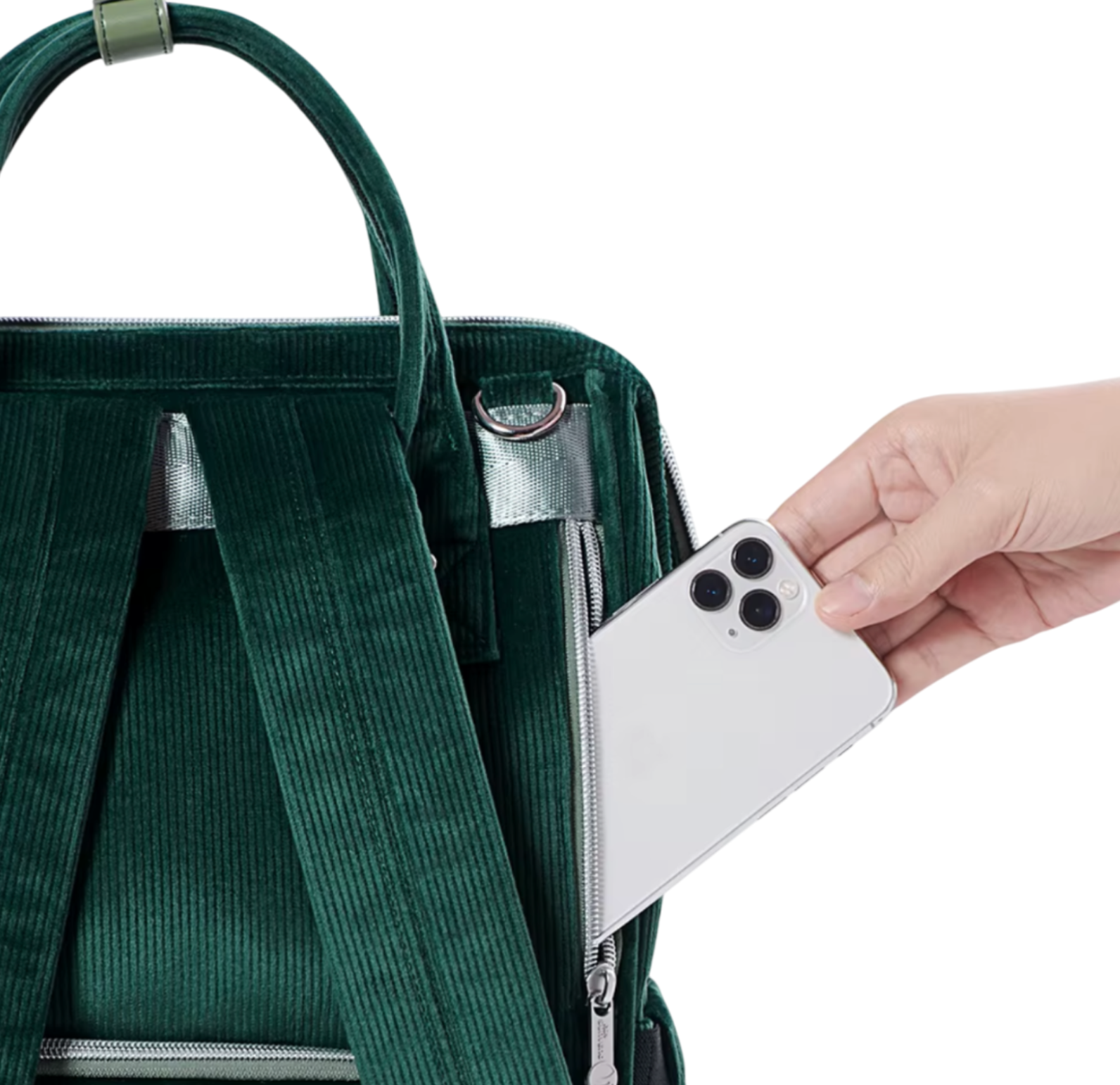 Sac à Langer en Velours Côtelé Premium