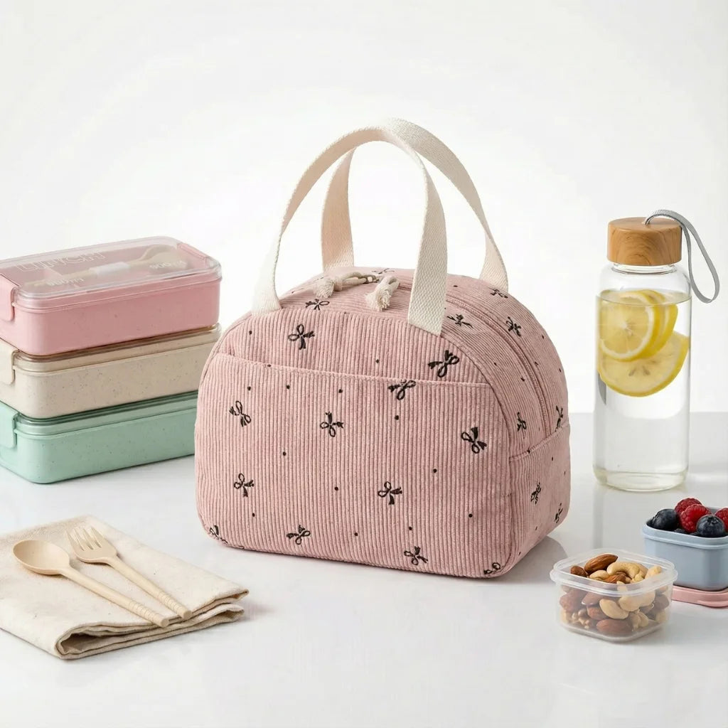 Le Cozy Pouch est un sac à lunch compact en polyester résistant qui allie praticité et style