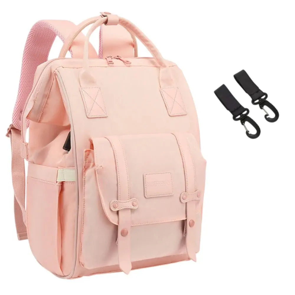 Vue du sac à langer Travel en tissu premium, 40x28x18 cm, grand espace de rangement
