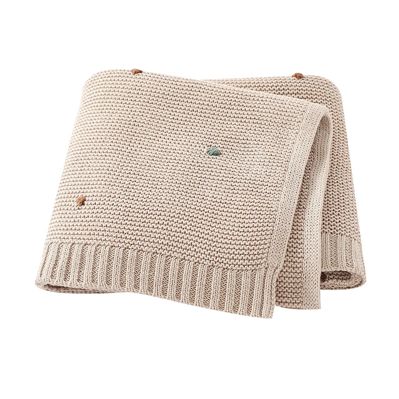 Lange ou couverture en coton ultra doux, dimensions 90x70 cm, lavable en machine, couverture offerte avec l'achat d'un sac à langer sable
