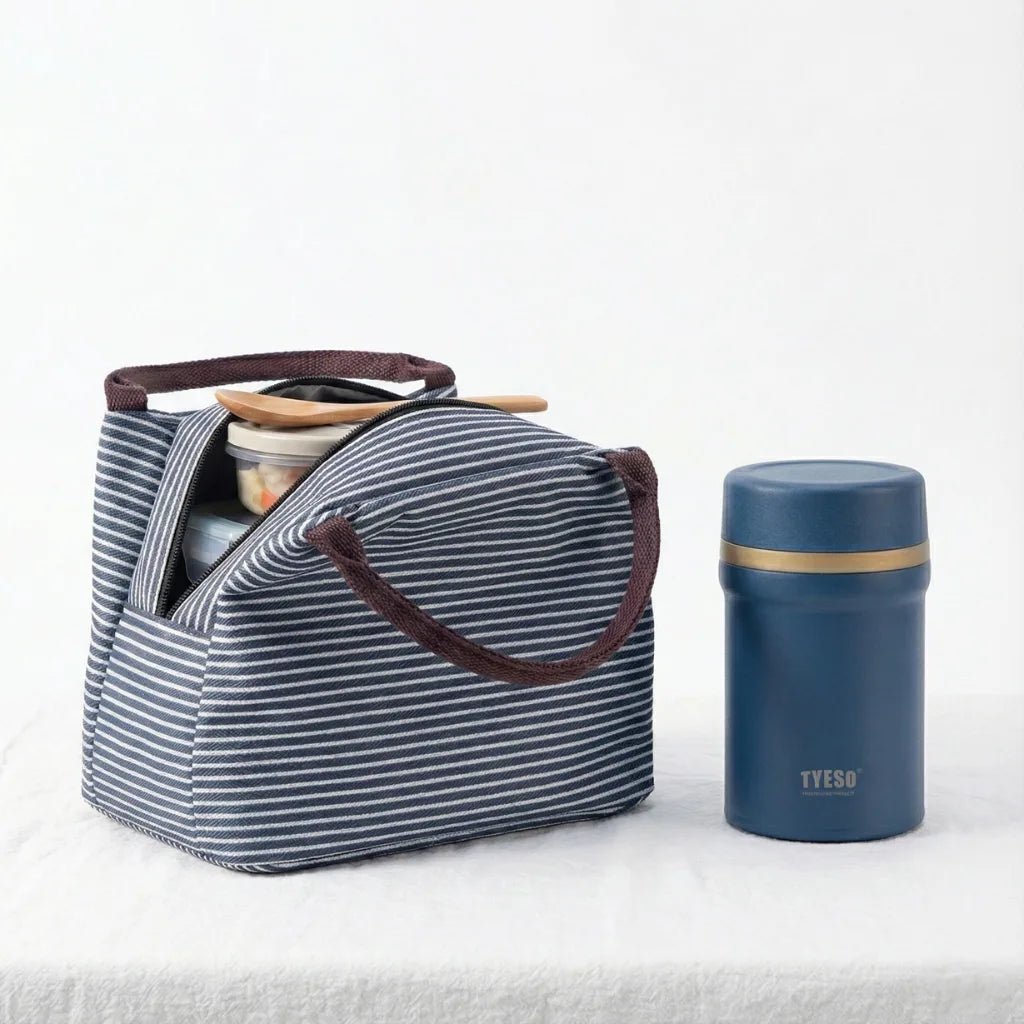 Vue intérieure du ThermiBag montrant la doublure aluminium et coton perlé