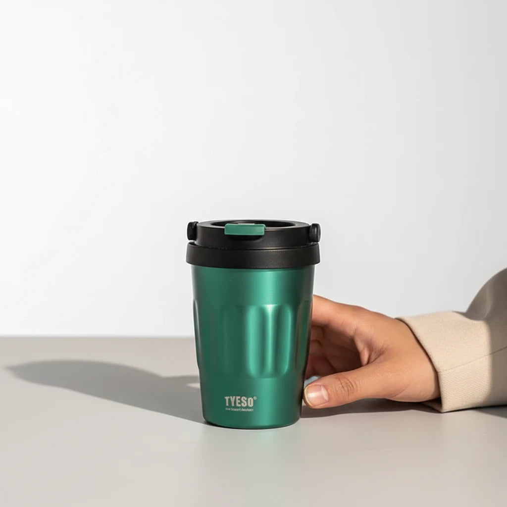 Gobelet isotherme VibeCup en acier inoxydable 304 avec couvercle anti fuite
