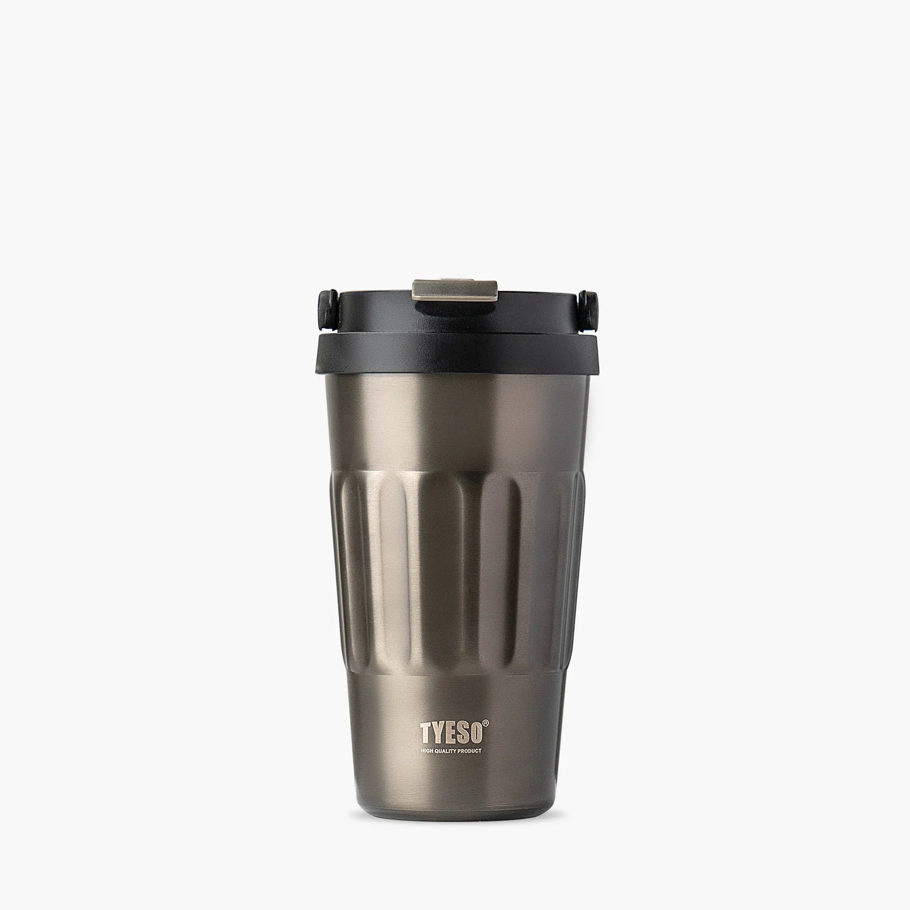 Tasse en acier inoxydable 304, capacité 400ml ou 500ml, avec couvercle en PP, ABS et silicone. Conserve la chaleur ou la fraîcheur pendant 6 à 12 heures gris perlé