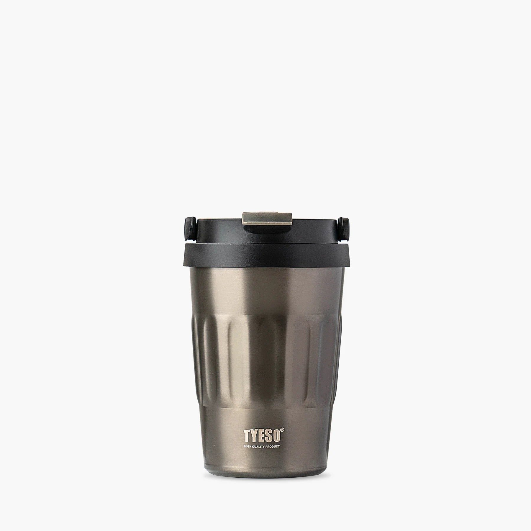 Tasse en acier inoxydable 304, capacité 400ml ou 500ml, avec couvercle en PP, ABS et silicone. Conserve la chaleur ou la fraîcheur pendant 6 à 12 heures gris