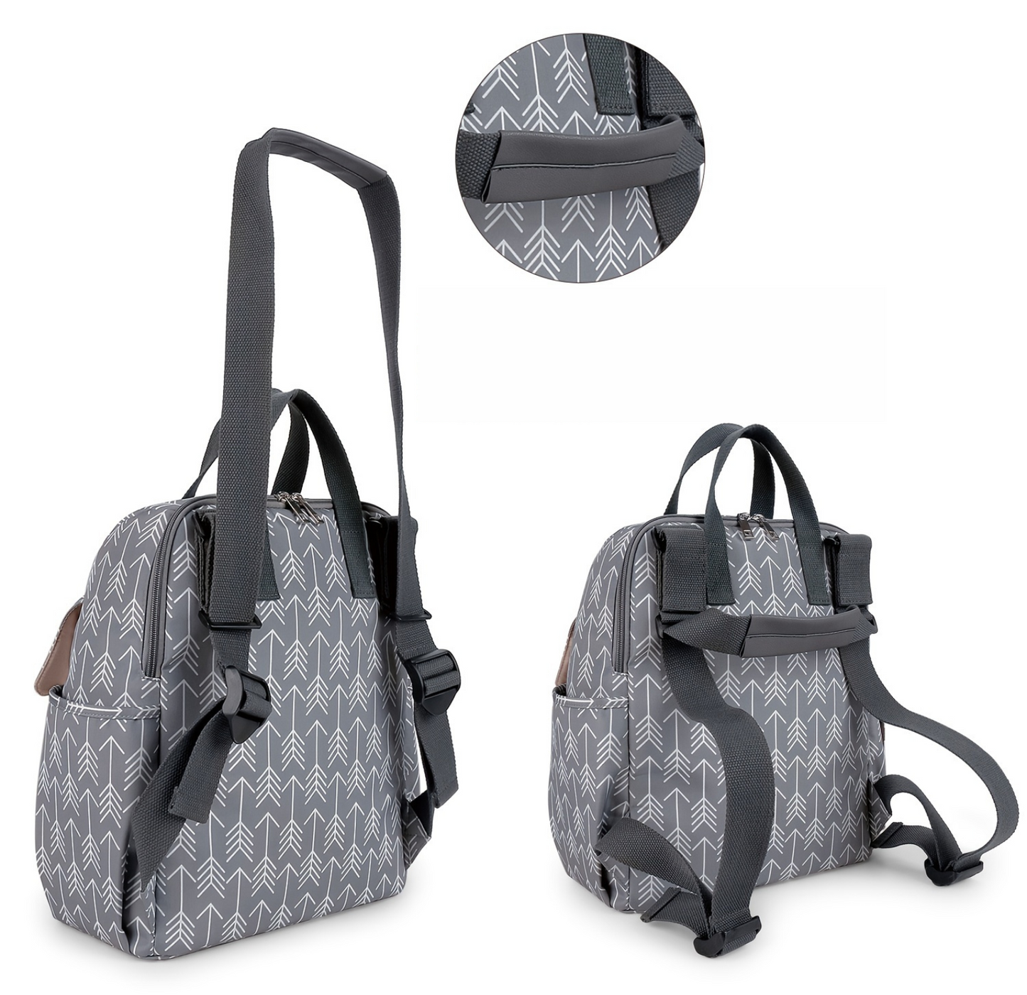 Geometric Pattern Diaper Backpack