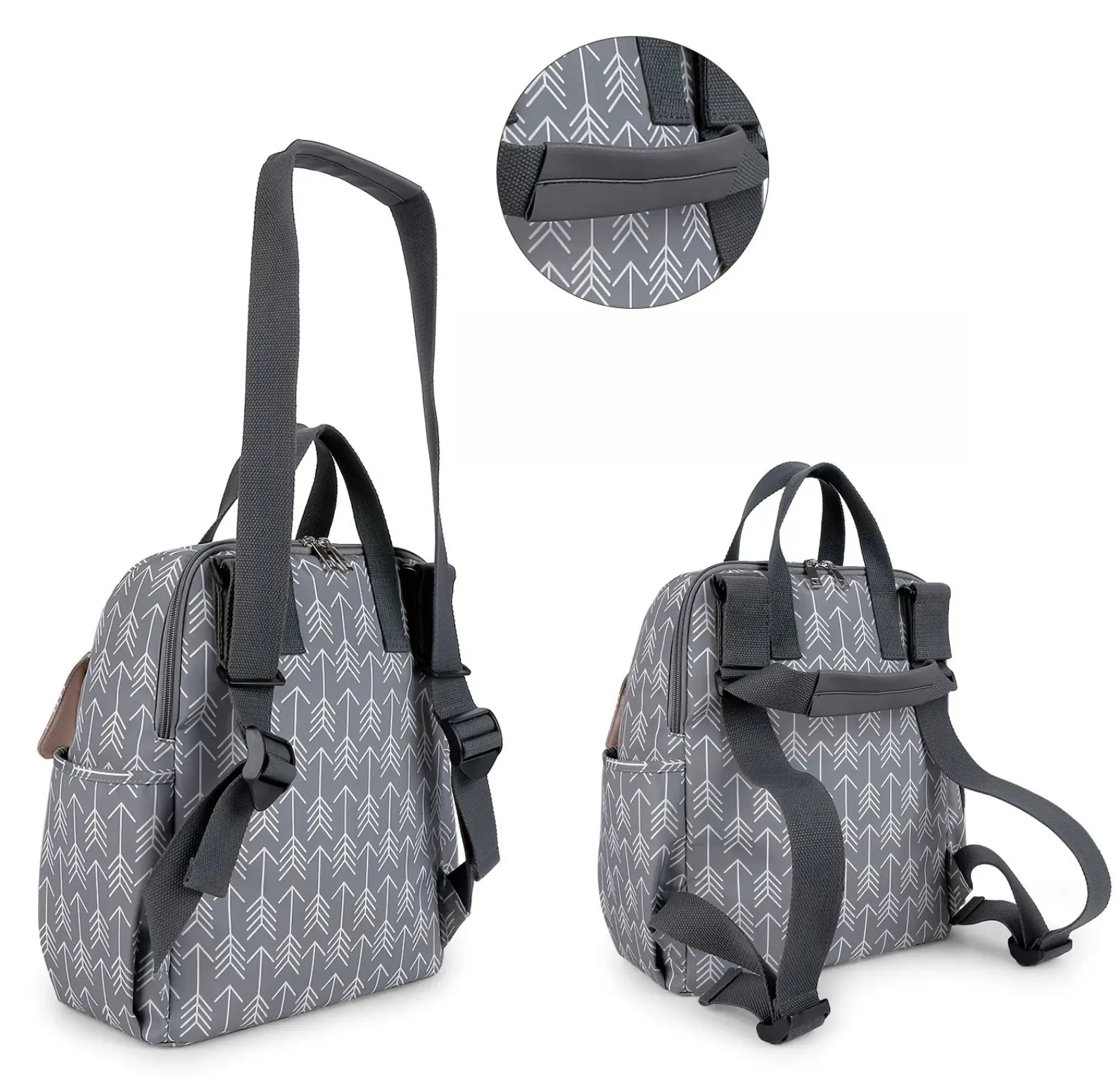 Sac à langer avec poches pratiques et accessoires coordonnés
