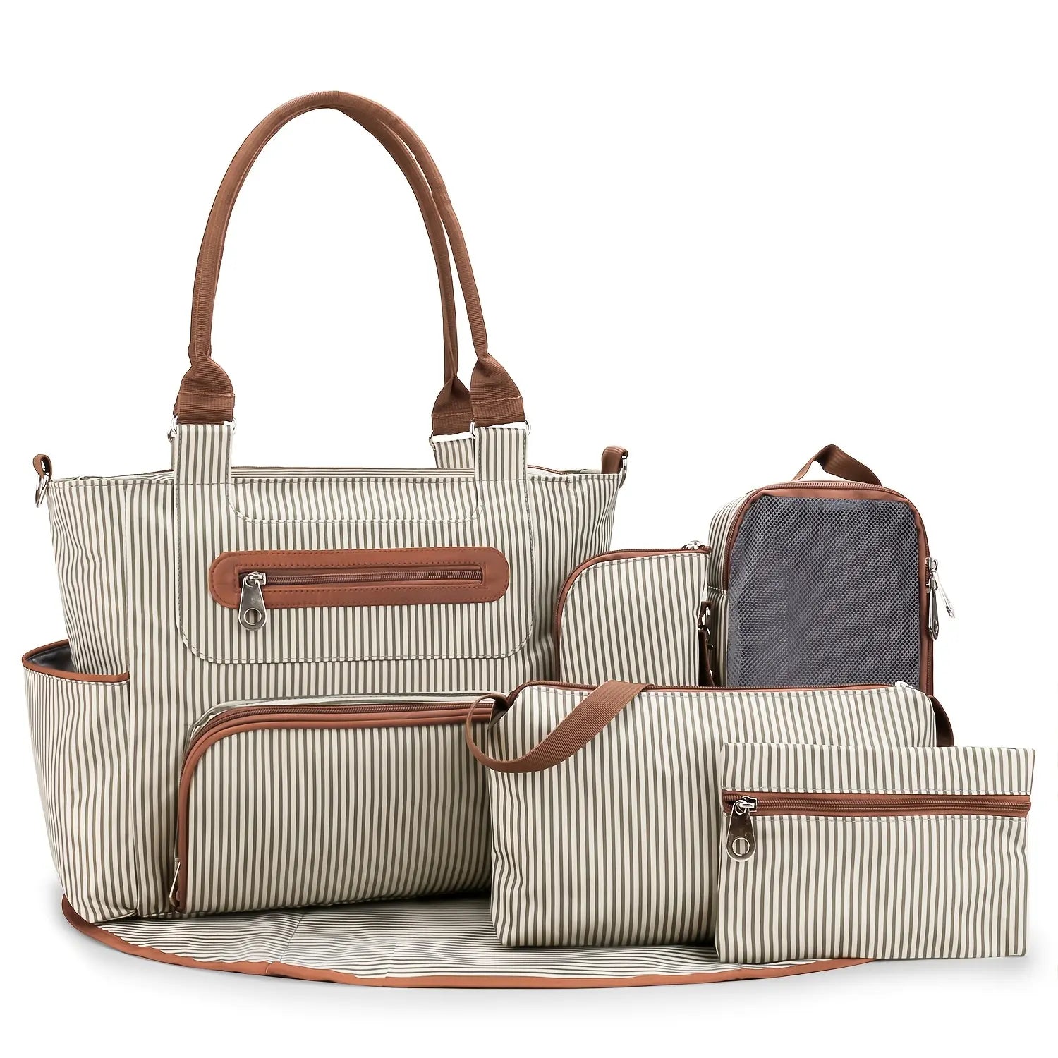 Sac à langer élégant bandoulière en polyester léger et résistant

