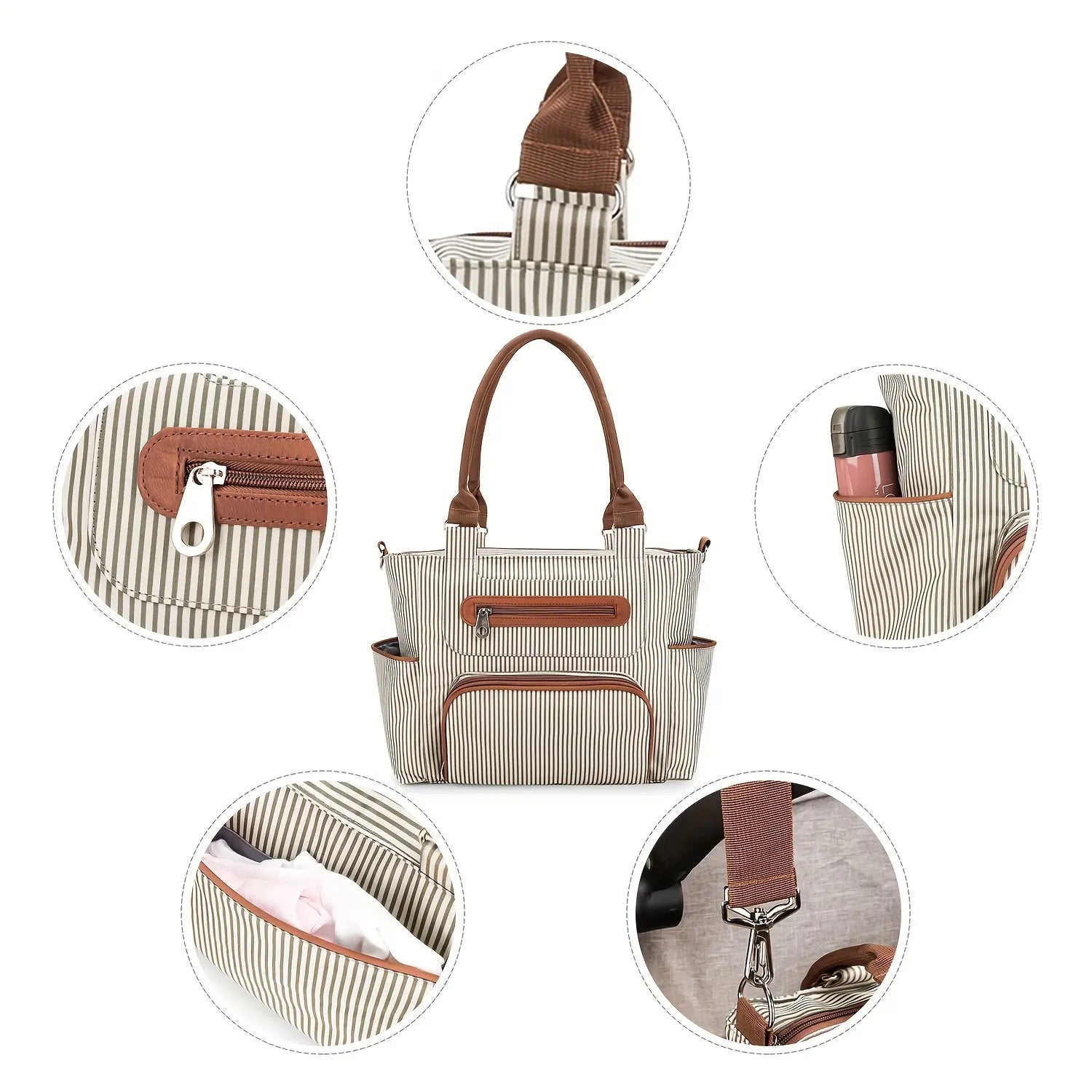 Sac à langer avec tapis de change intégré pour bébé

