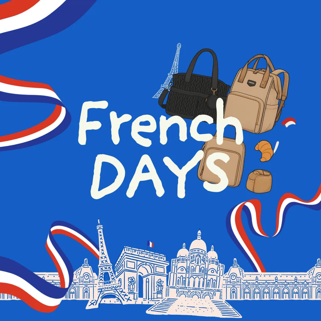 Bannière de promotion French Days pour sacs à langer Goodnvibes.

