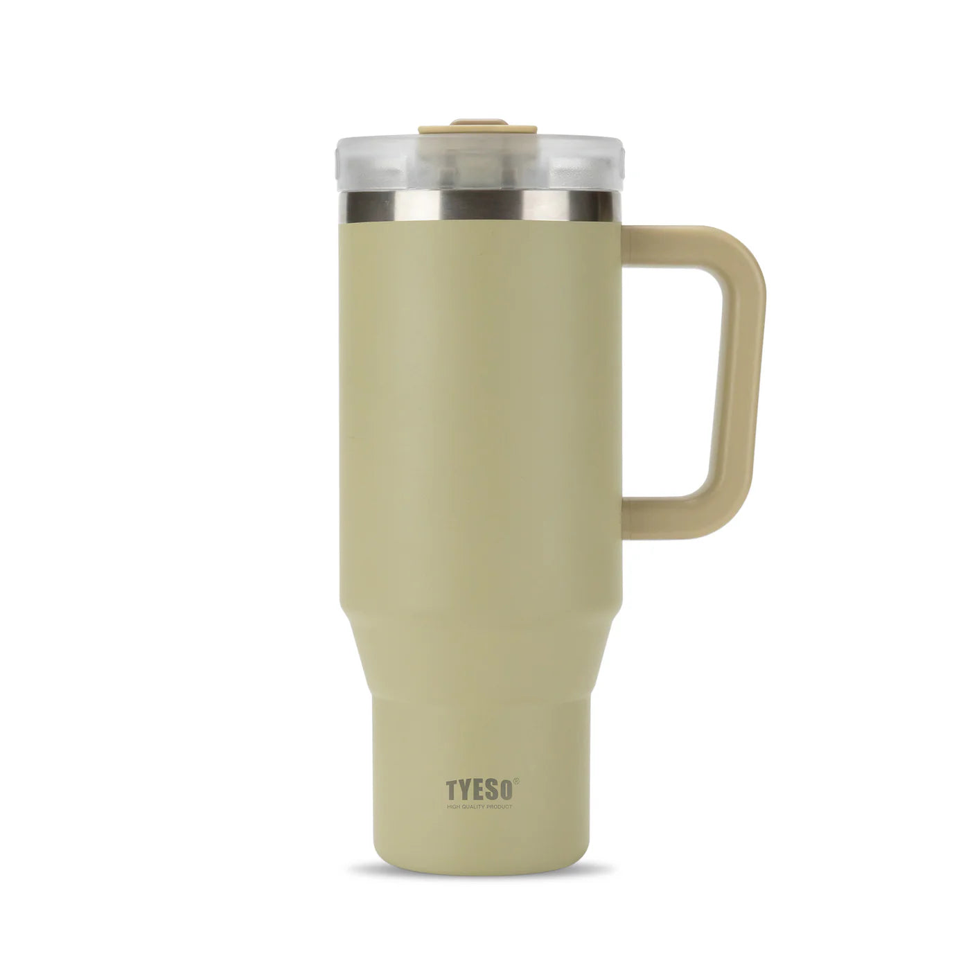 Gobelet inox avec paille réutilisable, 900ml ou 1200ml, idéal pour boissons chaudes ou froides kaki
