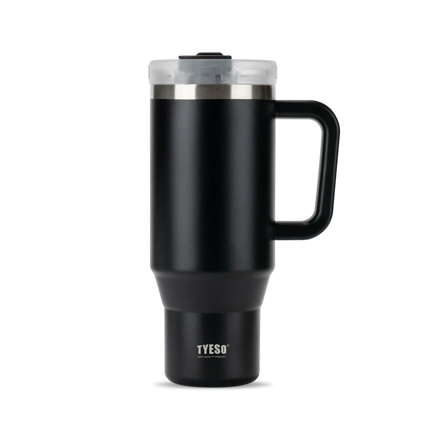 Gobelet inox avec paille réutilisable, 900ml ou 1200ml, idéal pour boissons chaudes ou froides noir