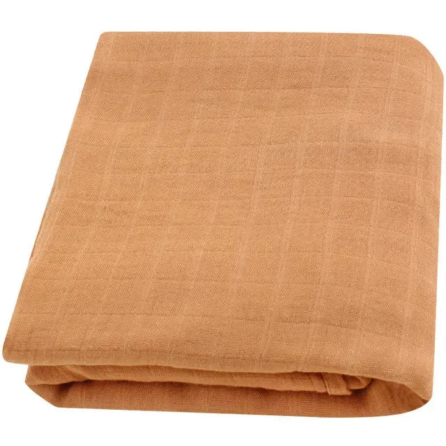 Lange pour bébé Goodn'lange 120x120 cm en coton doux et respirant, idéal pour emmailloter confortablement les nouveau-nés orange
