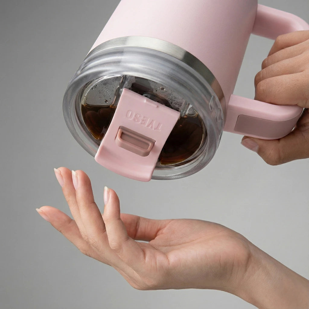 Gobelet isotherme NomadVibe en acier inoxydable 304 avec paille réutilisable