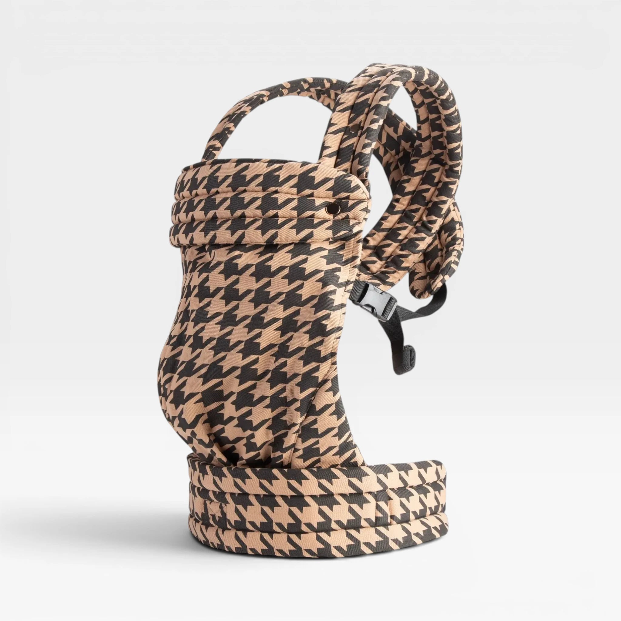 Porte-bébé ergonomique HarmoBaby couleur Terre Sereine en coton premium et lin respirant.