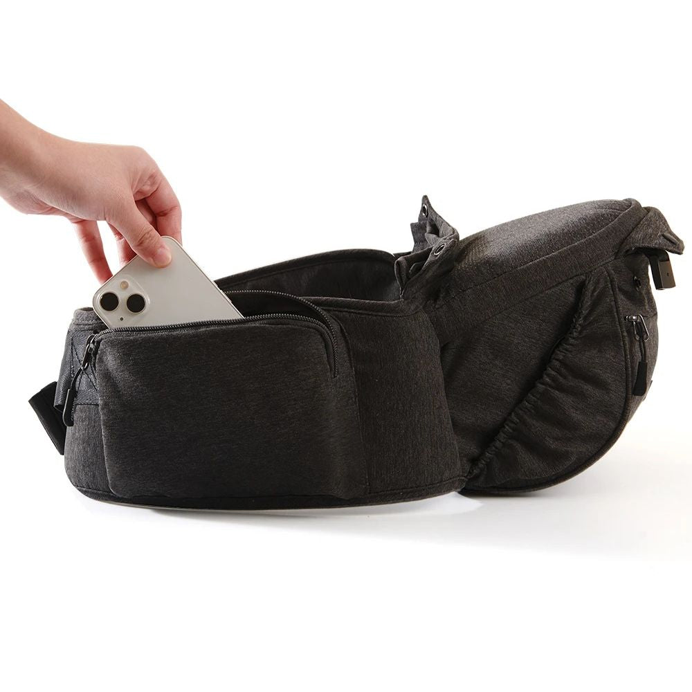 Position face au monde avec le porte-bébé Ergobloom en tissu respirant
