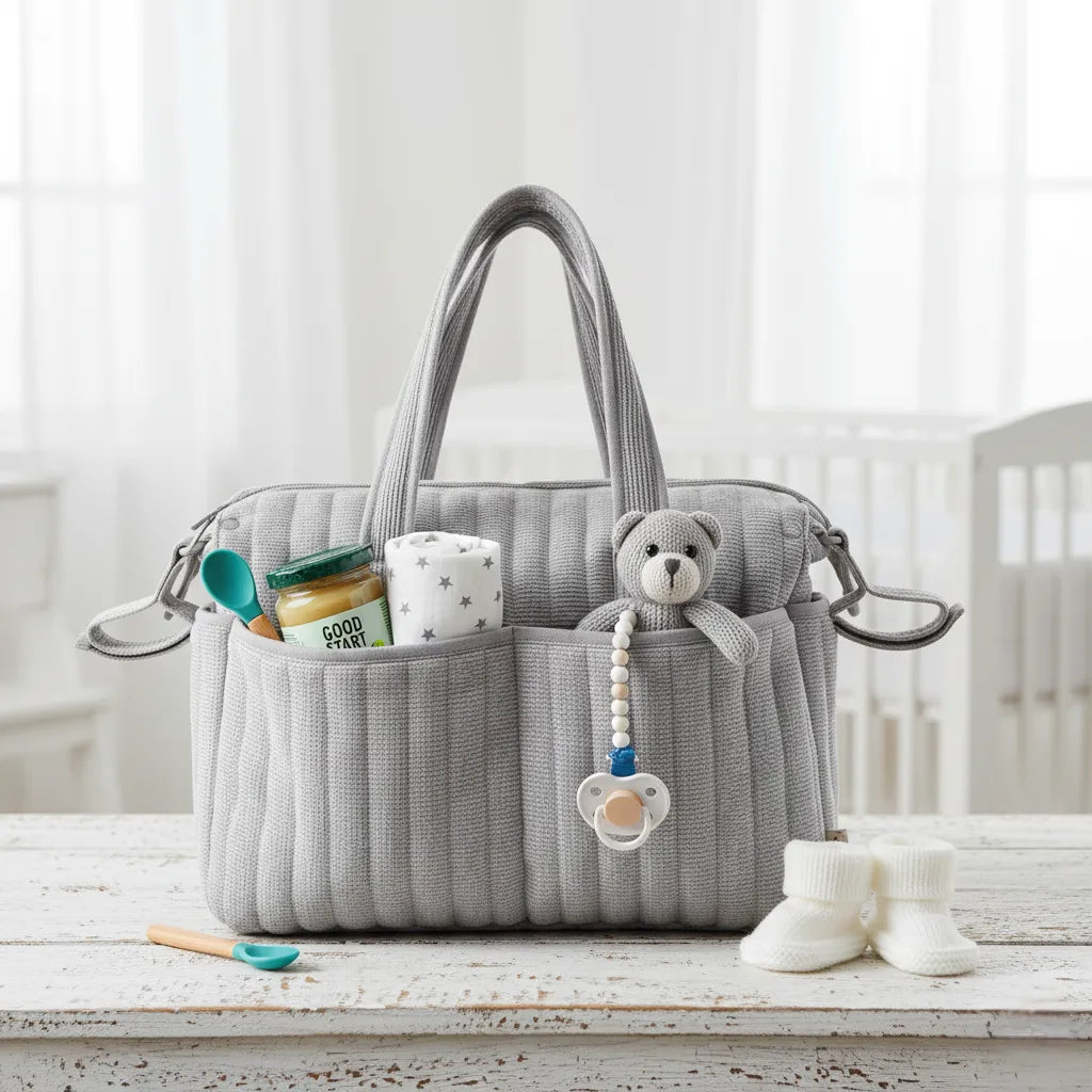 Sac bébé matelassé coton gaufré CozyTote