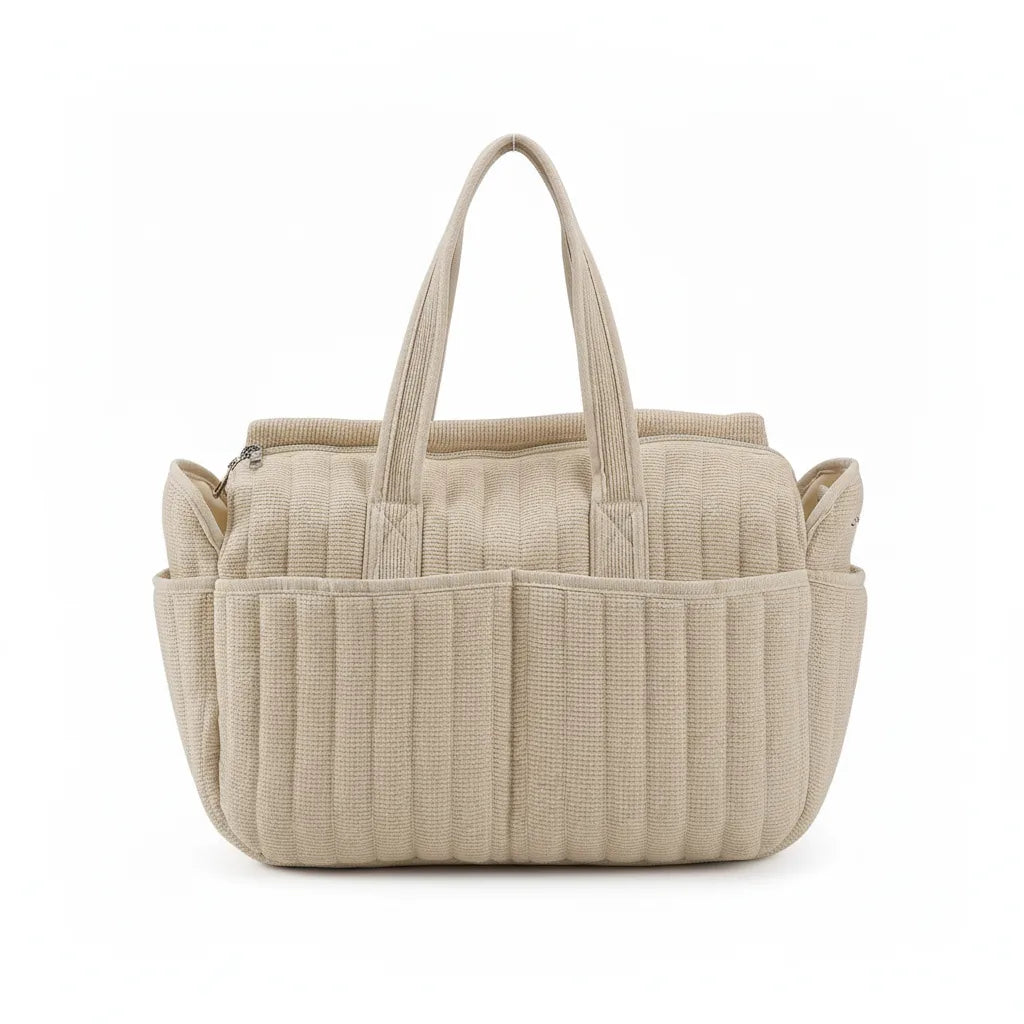 Sac à langer CozyTote gris spacieux et tendance