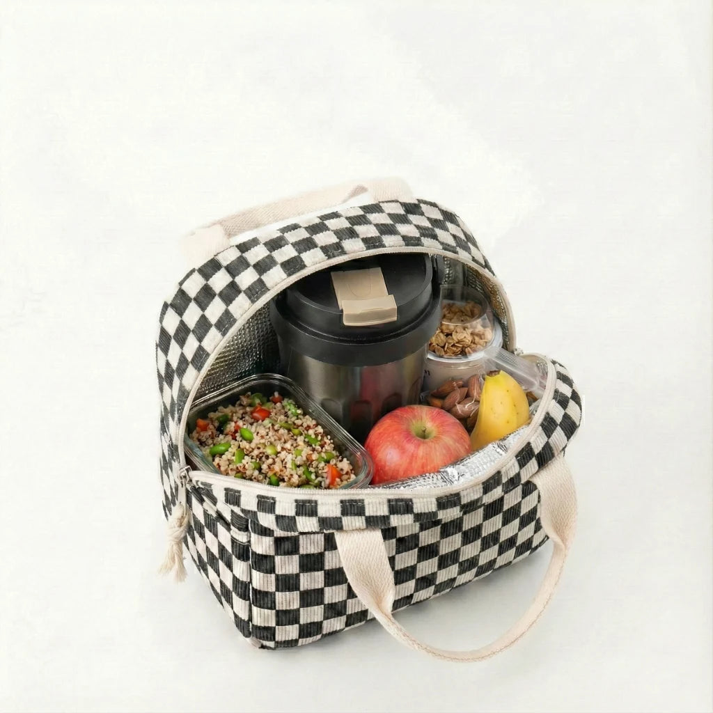 Lunch bag isotherme grande capacité 26cm en polyester durable facile à nettoyer