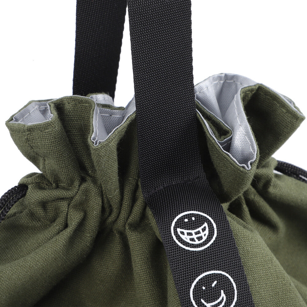 Lunch bag isotherme en tissu Oxford, 30x21x15 cm, grande capacité avec cordon de serrage, parfait pour transporter repas et snacks vert bandoulière 